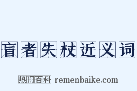 盲者失杖近义词是什么意思的图片